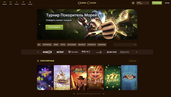 Бонус за регистрацию Gonzo Casino